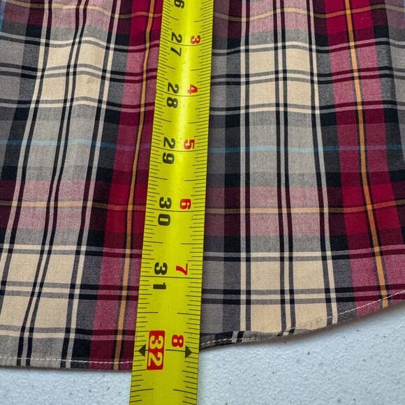 Jos A Bank Shirt Men Medium Red Plaid Traveler Business Casual Preppy‎ Outdoor. - Picture 11 of 12